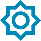 Blaues Icon Symbolisch für Helligkeit