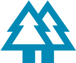 Icon eines blauen Waldes