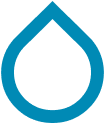 Icon eines blauen Wassertropfens