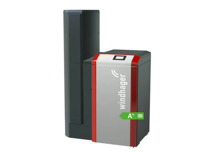 Windhager Pelletsanlage mit A+ Energieeffizienz für umweltfreundliches Heizen