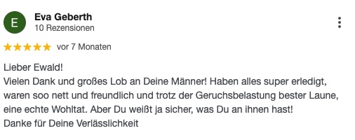 Google Rezension Installateur Wiener Neustadt