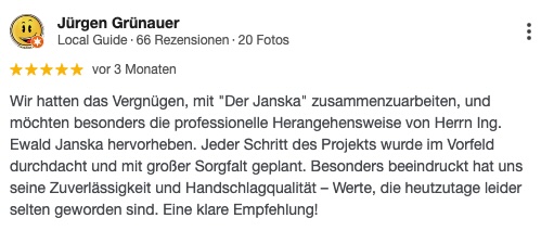 Google Rezension Installateur Wiener Neustadt