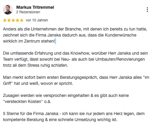 Google Rezension Installateur Wiener Neustadt