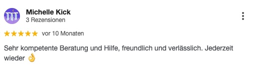 Google Rezension Installateur Wiener Neustadt